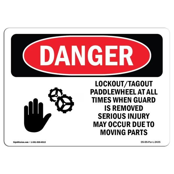Safety Sign, OSHA Danger, 12